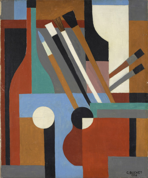 Composition. Pinceaux et bouteilles, 1926